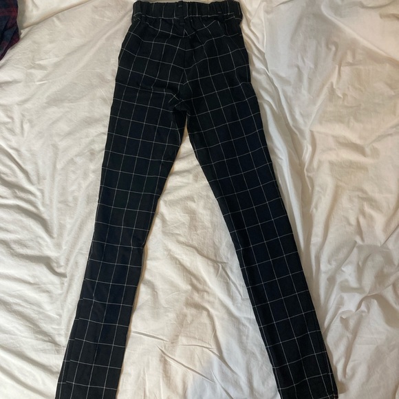 Tight Fitted Garage Pants | US Size XS | Black with White Lines - Picture 2 of 3